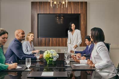 Group of professionals meeting in conference room